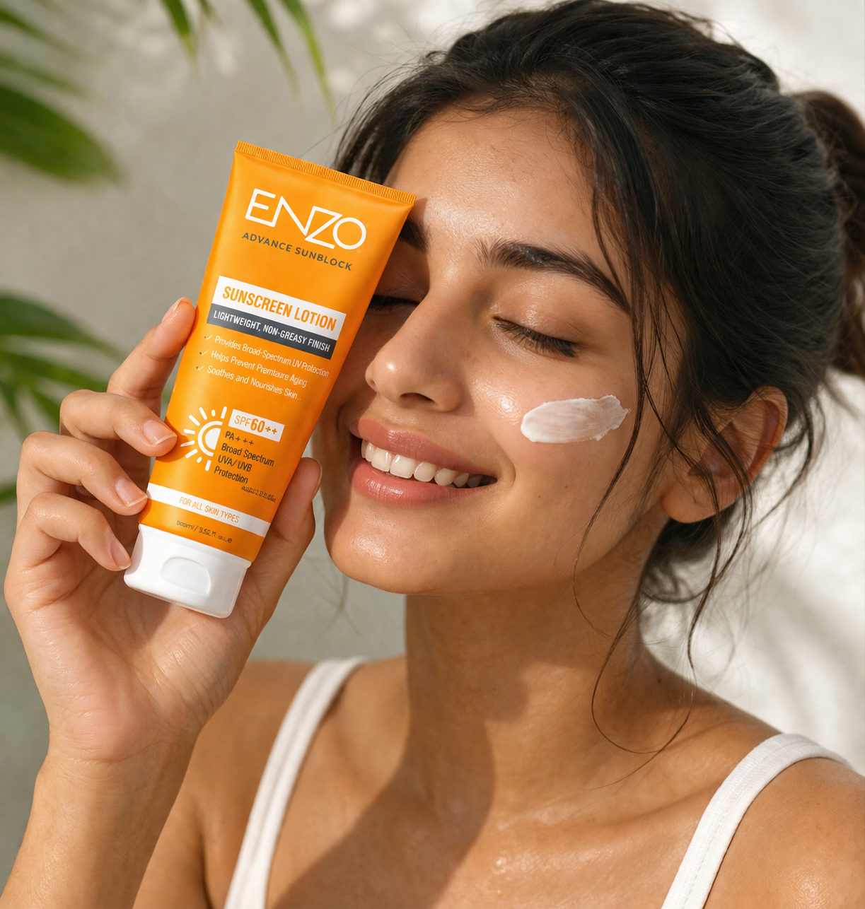 ENZO Advance Sunblock SPF 60+ PA+++ | Lightweight Sunscreen Lotion