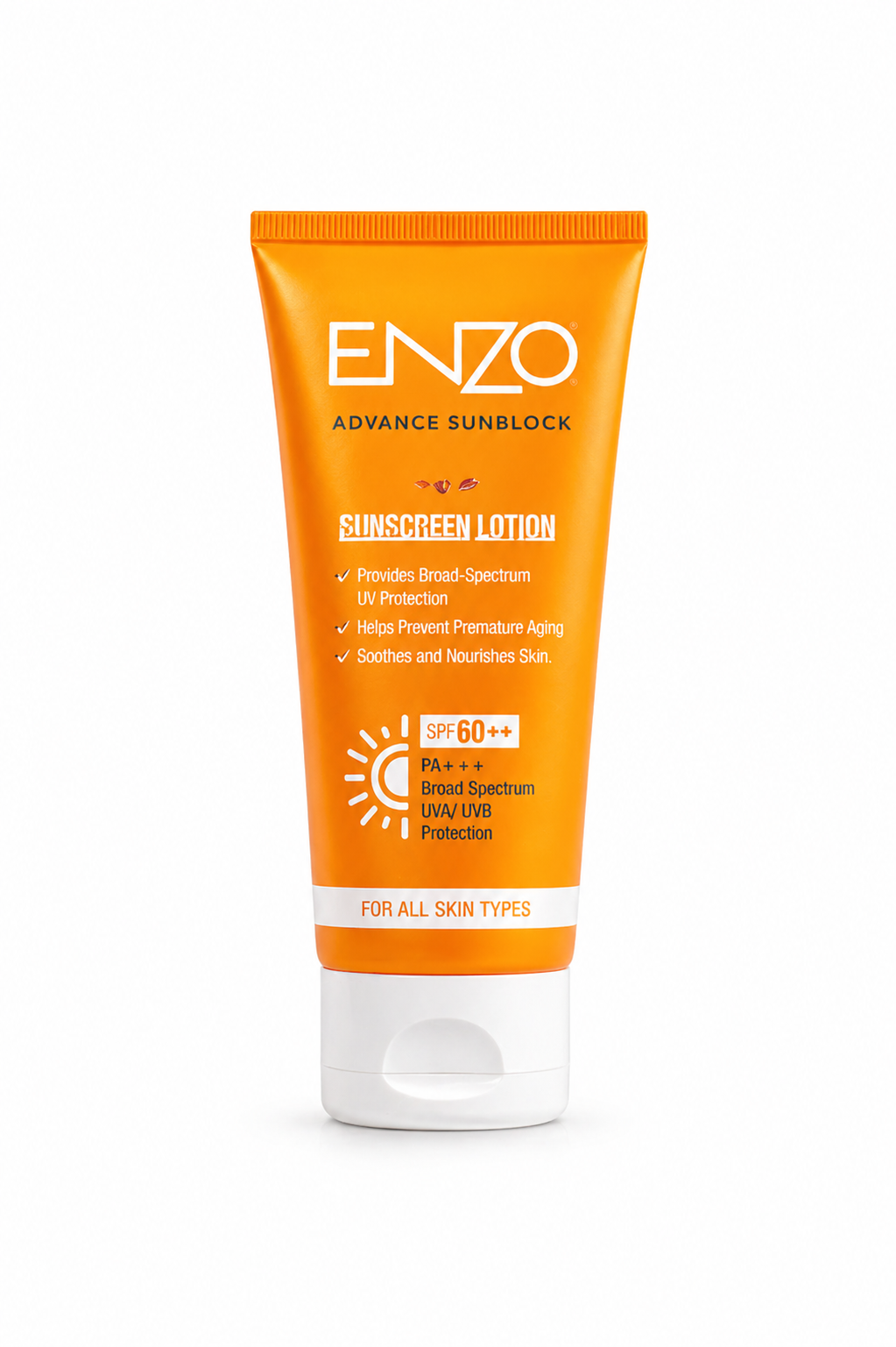 ENZO Advance Sunblock SPF 60+ PA+++ | Lightweight Sunscreen Lotion