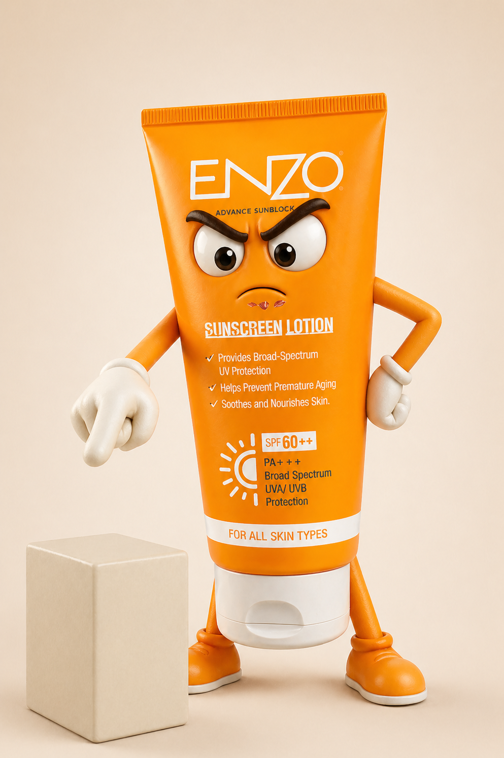 ENZO Advance Sunblock SPF 60+ PA+++ | Lightweight Sunscreen Lotion
