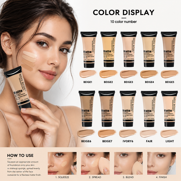 Miss rose matte foundation tube