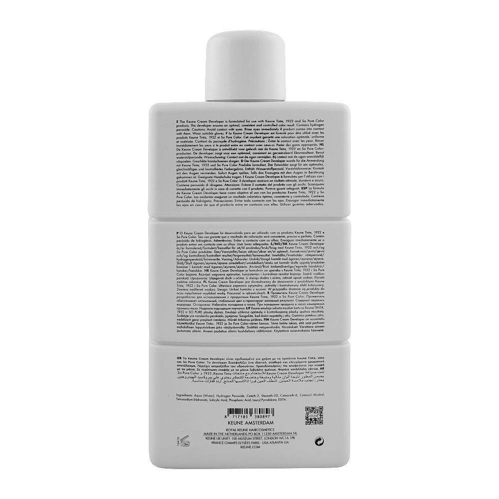 Keune developer,30vol 9%,1000ml