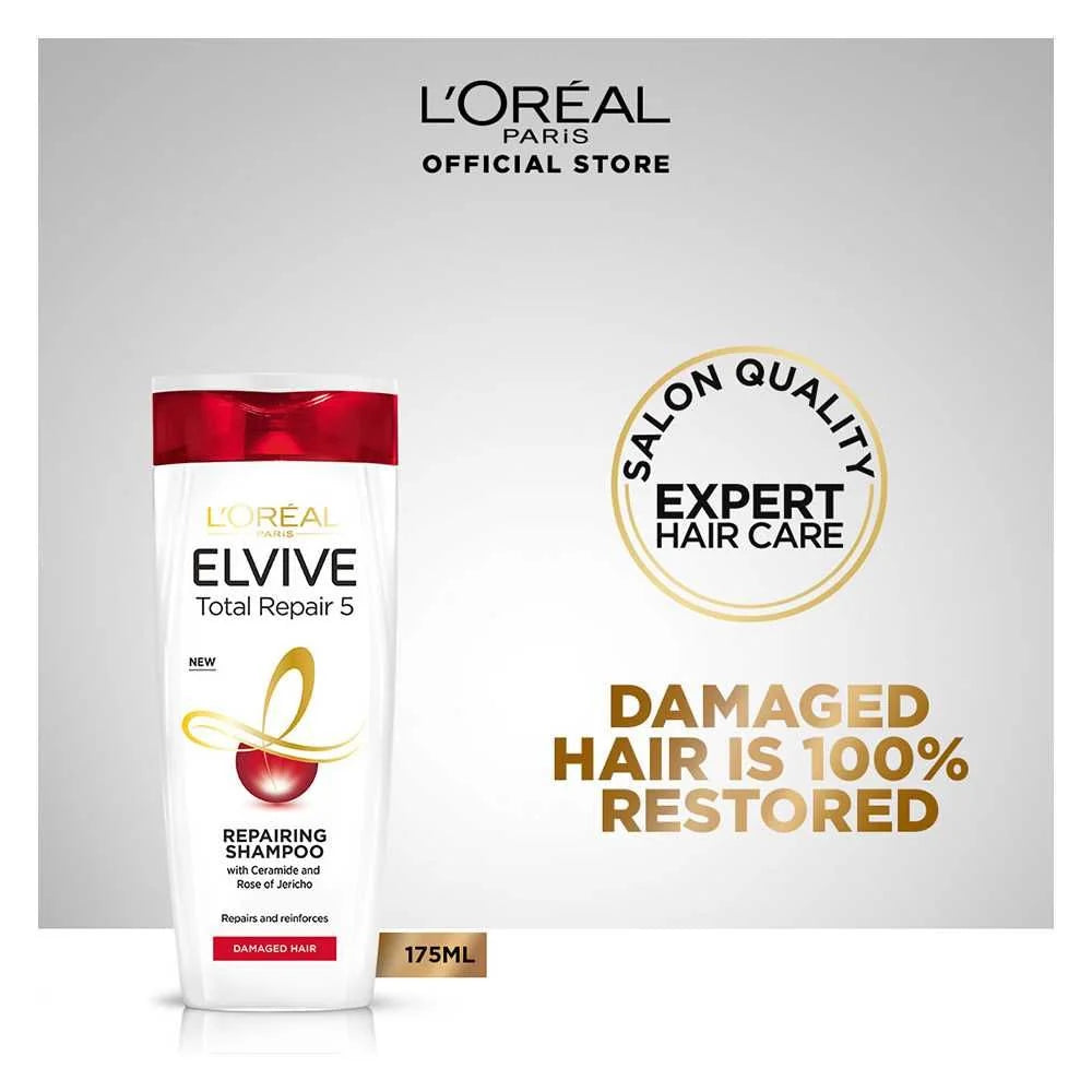 L'Oreal Paris Elvive Total Repair 5 Repairing Shampoo, 175ml