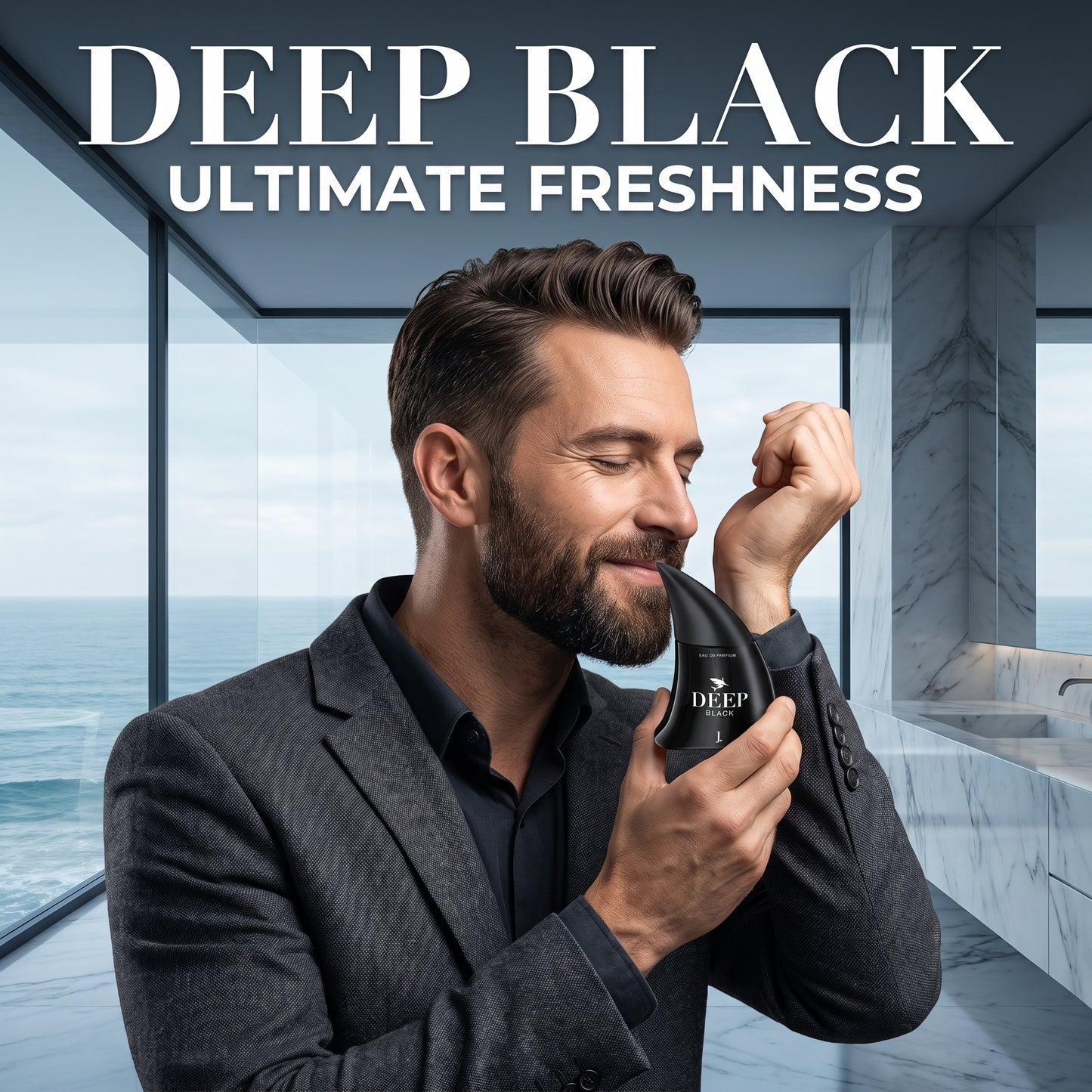 J. Deep Black Eau De Parfum for Men – Long Lasting Fresh & Woody Fragrance