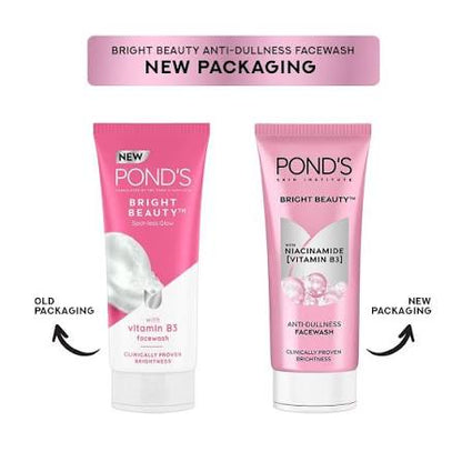 Pond's Bright Beauty Face Wash,Niacinamide (Vitamin B3) and Pro-Vitamin B3,100gm